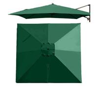 SMELEDFCFK 2.5×2.5m 3×3 Copertura di Ricambio per Ombrellone Decentrato Telo di Ricambio per Ombrellone Quadrato Telo per Ombrellone 8 Stecche Anti-UV/Impermeabile(Green,300x300cm(10'x10'))