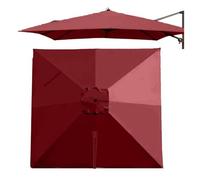 SMELEDFCFK 2.5×2.5m 3×3 Copertura di Ricambio per Ombrellone Decentrato Telo di Ricambio per Ombrellone Quadrato Telo per Ombrellone 8 Stecche Anti-UV/Impermeabile(Burgundy,250x250cm(8'x8'))