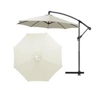 SMELEDFCFK 200cm-400cm Telo di Ricambio per Ombrellone Copertura di Ricambio per Ombrellone da Giardino Rotondo Tessuto di Ricambio per Ombrellone 6 Costole 8 Costole(Beige,2.5m(8.2FT)/8-Ribs)