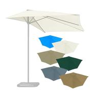 SMELEDFCFK 270/300cm 5 Stecche Telo di Ricambio per Ombrellone da Giardino Copertura di Ricambio per Ombrellone Semicircolare Tettuccio Impermeabile Protettivo UV(Beige,9ft(270cm))