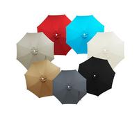 SMELEDFCFK 270cm 280cm 300cm Telo di Ricambio per Ombrellone da Giardino 6 Costole/8 Costole Copertura di Ricambio per Ombrellone Tettuccio per Ombrellone da Esterno(Beige,2.7m(9FT)/8-Ribs)