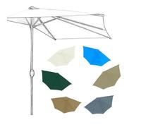 SMELEDFCFK Baldacchino per Ombrellone Mezzaluna 5 Stecche Tettuccio Superiore per Ombrello di Ricambio 2.7m 3.0m Telo di Ricambio per Ombrellone da Parete(Green,9ft/2.7m)