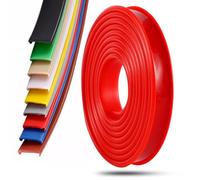 SMELEDFCFK Banda per Bordi Forma di U Protezione Bordi Autoadesivo per Mobili, Bordatura in TPE Flessibile, Bordi per Mobili 5m, Bordatura per Mobili 9mm-50mm(Red,22mm)