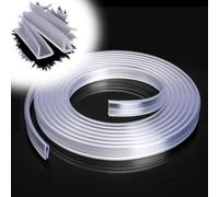 SMELEDFCFK Bordatura Trasparente da 3m per Tavoli in Vetro, Protezione del Bordo del Canale A U in Gomma, Striscia di Tenuta Bordo del Vetro Trasparente(Wide 4-5mm)