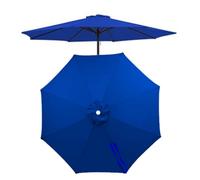 SMELEDFCFK Copertura di Ricambio per Ombrellone 215cm Telo di Ricambio per Ombrellone da Giardino Tessuto di Ricambio per Ombrellone 6/8 Costole Baldacchino Anti-UV(Blue,2.15m/7FT(6-Ribs))