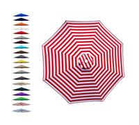 SMELEDFCFK Copertura di Ricambio per Ombrellone da Giardino Telo di Ricambio per Ombrellone 6/8 Stecche Tessuto di Ricambio per Ombrellone 2m Baldacchino(Red Stripe,2.3m/7.5FT(8-Ribs))