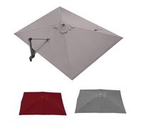 SMELEDFCFK Copertura di Ricambio per Ombrellone Decentrato Tettuccio Superiore per Ombrello Rettangolare 4.0×3.0m Telo di Ricambio per Ombrellone da Giardino 8 Stecche(Grey)