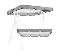 SMELEDFCFK Copertura Superiore per Dondolo da Giardino 2-3 Posti Tettuccio per Dondolo Impermeabile Tetto di Ricambio per Dondolo Hollywood Anti-UV Tessuto Oxford 210D(Grey,249x185cm(98x73in))
