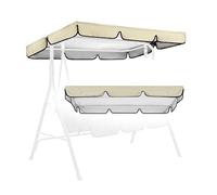 SMELEDFCFK Copertura Superiore per Dondolo da Giardino 2-3 Posti Tettuccio per Dondolo Impermeabile Tetto di Ricambio per Dondolo Hollywood Anti-UV Tessuto Oxford 210D(Beige,195x125cm(77x49in))