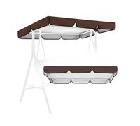 SMELEDFCFK Copertura Superiore per Dondolo da Giardino 2-3 Posti Tettuccio per Dondolo Impermeabile Tetto di Ricambio per Dondolo Hollywood Anti-UV Tessuto Oxford 210D(Brown,195x125cm(77x49in))