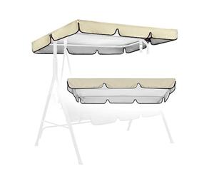 SMELEDFCFK Copertura Superiore per Dondolo da Giardino 2-3 Posti Tettuccio per Dondolo Impermeabile Tetto di Ricambio per Dondolo Hollywood Anti-UV Tessuto Oxford 210D(Beige,195x125cm(77x49in))