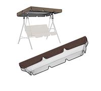 SMELEDFCFK Copertura Superiore per Dondolo da Giardino Anti-UV, Copertura per Dondolo Hollywood 2-3 Posti, Copertura per Dondolo da Giardino Impermeabile Universale(Brown,77x49in/195x125cm)