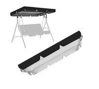 SMELEDFCFK Copertura Superiore per Dondolo da Giardino Anti-UV, Copertura per Dondolo Hollywood 2-3 Posti, Copertura per Dondolo da Giardino Impermeabile Universale(Black,65x45in/164x114cm)