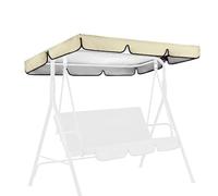 SMELEDFCFK Esterno Tetto di Ricambio per Altalena da Giardino Tettuccio Parasole per Dondolo Hollywood Impermeabile Copertura di Ricambio 2/3 Posti per Dondolo(Beige,75x52in/190x132cm)