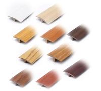 SMELEDFCFK Profilo T Striscia di Transizione Soglia per Soglie Profilo di Transizione Autoadesiva Strisce di Copertura per Pavimenti 90cm Soglia di Transizione in PVC(Oak)