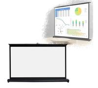 SMELEDFCFK Schermo di Proiezione Manuale Estraibile Telo da Videoproiettore Mobile 20/30/40/50 Pollici Telo Proiettore Portatile Schermo da Tavolo Manuale(40inch-16:9)