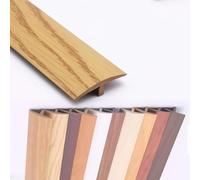 SMELEDFCFK Striscia di Transizione Autoadesiva per Soglia, Striscia di Transizione A Forma di T, Striscia di Soglia 90cm, Profilo di Transizione in PVC(Oak)