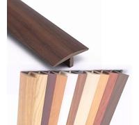 SMELEDFCFK Striscia di Transizione Autoadesiva per Soglia, Striscia di Transizione A Forma di T, Striscia di Soglia 90cm, Profilo di Transizione in PVC(Walnut)