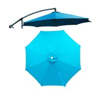 SMELEDFCFK Telo di Ricambio per Ombrellone da Esterno Copertura di Ricambio per Ombrellone 6/8 Stecche 2m 2.15m 2.5m 2.7m 3.0m 3.5m 4m Copertura per Ombrellone(Lake Blue,2m/6.5FT(8-Ribs))