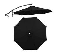 SMELEDFCFK Telo di Ricambio per Ombrellone da Esterno Copertura di Ricambio per Ombrellone 6/8 Stecche 2m 2.15m 2.5m 2.7m 3.0m 3.5m 4m Copertura per Ombrellone(Black,3.0m/10FT(8-Ribs))