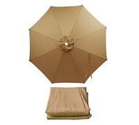 SMELEDFCFK Telo di Ricambio per Ombrellone da Giardino 2m 2.15m 2.3m 2.5m 2.7m 2.8m 3.0m 3.3m 3.5m 4m Copertura di Ricambio per Ombrellone 6/8 Costole Telo per Ombrellone(Khaki,4m(13FT)/8-Ribs)