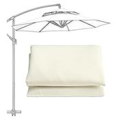 SMELEDFCFK Telo per Ombrellone da Giardino di Ricambio Telo di Ricambio per Ombrellone 270cm/300cm Tettuccio per Ombrellone Decentrato Baldacchino 8 Costole(Beige,270cm/9ft(8-Ribs))