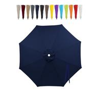 SMELEDFCFK Telo per Ombrellone di Ricambio 6/8 Stecche Telo di Ricambio per Ombrellone 2m 2.5m 2.7m 3.0m Copertura per Ombrellone da Giardino per Piscina Spiaggia(Navy Blue,2m/6.5FT(6-Ribs))