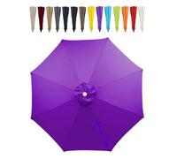SMELEDFCFK Telo per Ombrellone di Ricambio 6/8 Stecche Telo di Ricambio per Ombrellone 2m 2.5m 2.7m 3.0m Copertura per Ombrellone da Giardino per Piscina Spiaggia(Purple,2.5m/8.2FT(6-Ribs))