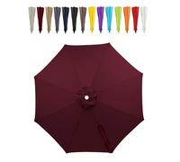 SMELEDFCFK Telo per Ombrellone di Ricambio 6/8 Stecche Telo di Ricambio per Ombrellone 2m 2.5m 2.7m 3.0m Copertura per Ombrellone da Giardino per Piscina Spiaggia(Burgundy,2.7m/9FT(6-Ribs))