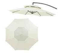 SMELEDFCFK Telo per Ombrellone di Ricambio Copertura di Ricambio per Ombrellone da Giardino Rotondo Telo di Ricambio per Ombrellone Decentrato 270/300cm 8-Stecche(Beige,2.7m/9ft(8-Ribs))