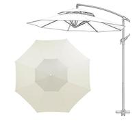 SMELEDFCFK Tenda di Ricambio per Ombrellone Decentrato Copertura di Ricambio per Ombrellone Doppio Copertura per Ombrellone da Giardino 270/300cm per Parasol 8-Stecche(Beige,270cm/9ft(8-Ribs))