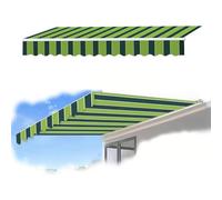SMELEDFCFK Tessuto per Tende da Sole Retrattile per Terrazza Tessuto di Ricambio per Tenda da Sole Esterno A Righe Copertura per Tenda da Sole Impermeabile/Protezione UV((23x13ft) 7X4M)