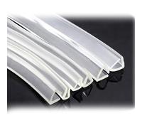 SMELEDFCFK Trasparente A Forma di U Mobili Bordo Protector Striscia di Vetro Striscia di Tenuta del Canale U 3m Tabella Bordo Trim Modanatura Flessibile PVC(Wide 4-5mm)