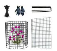 SMELEYOU 5 Pacchetti protettori di Piante da Animali 14x14 in Filo d'Acciaio Mesh Gabbie per Il Giardinaggio Pesante di Pollo robusti per Proteggere Le Verdure di Fiori all'aperto