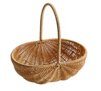 SMELEYOU Cestino di vimini, cesto picnic armato robusto intrecciato con raccolta a trabocchetto ideale per casa per conservazione dei picnics regalo di Pasqua 11x8x11in medium