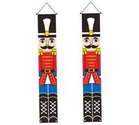 SMELEYOU Decorazioni Natalizie Di Nutcracker 1 Coppia 5,9 Piedi..Bannetti Di Natale Per Il Soldato Appeso Esterno Modello Gigante Gigante Per Il Camino Da Portico Anteriore Stile Festa Della Porta 2