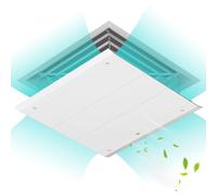 SMELEYOU Deflettore del condizionatore d'Aria per Il deflettore AC Deflector AC Deflector Atti-condensazione del soffitto Air Spaced Spaced Antiflector a soffitto a controsoffitto (18x18 Pollici)