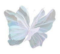 SMELEYOU Farfalle artificiali farfalle giganti realistiche farfalle grandi seta per farfalle decorative fai -da -te per mestiere per artigianato per decorazioni di farfalle fotografiche, bianco