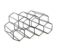 SMELEYOU Portabottiglie in ferro battuto, portabottiglie dal design a nido d'ape a doppio strato e sette fori, bottiglia, può essere utilizzato come bancone, ornamenti per scrivania o armadietto