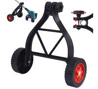 SMELEYOU Ruota di Supporto per Tosaerba, Ruote di Supporto per decespugliatore, Ruote di Supporto per decespugliatore, Ruote di Fissaggio, Ruote ausiliarie Walk Behind Weed Wacker, Nere