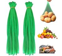 SMELEYOU Sacchetti a rete 100 pezzi 15, 75 pollici Sacchetti per prodotti riutilizzabili PP 1-1, 5 kg a rete per carico multiuso trasparenti per prodotti di frutta e verdura, Verde