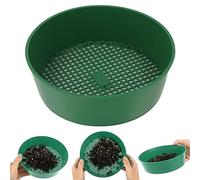 SMELEYOU Setaccio da Giardino per Terreno E Pietre Rotonde Setaccio di Giardinaggio Setaccia Setaccio di Terreno Forte con Bordo Lessuto per Una Facile Manipolazione del Giardino (Verde)