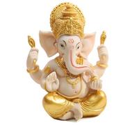 SMELEYOU Statue ganesha diwali indù indiano dorato ganesha idolo 4.1x2.4x5, 5 pollici di Dio indù Lord Elefante statua per ufficio a casa libreria tavolo Desktop ornamenti Diwali regalo