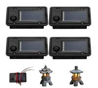 SMELEYOU Tops di Sostituzione della Luce Solare 4 PCS 1.6x2.8 Sostituzione Impermeabile Top con Luce Solare con Illuminazione Calda a LED Pannelli Fai -da -Te per luci da Giardino