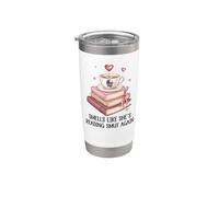 Smells Like She's Reading Smut Again Spicy Book Coffee Smutt Bicchiere termico in acciaio inox doppia parete
