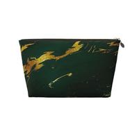 Smeraldo verde intenso toni terra marmo oro, Borsa per il trucco Borsa per cosmetici Borsa da toilette da viaggio portatile Borsa da toilette