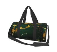 Smeraldo verde intenso toni terra marmo oro, Borsone da viaggio di grande capacità Borsa rotonda Borsa da viaggio sportiva Borsa da viaggio Borsa da fitness