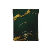 Smeraldo verde intenso toni terra marmo oro, Spremere il portafoglio superiore da donna Borsa portaoggetti Piccola portamonete Portamonete
