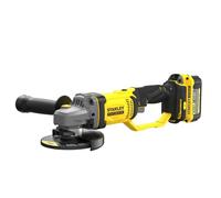 Stanley SFMCG400M2K-QW Mini-smerigliatrice V20 Li-Ion 18V con 2 batterie 4AH + caricabatterie 2A e custodia per il trasporto