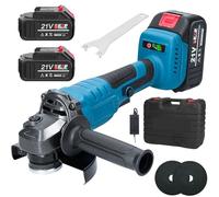 Smerigliatrice a Batteria 125MM, Smerigliatrice Angolare con batterie per Taglio Lucidatura Piastrelle in Ceramica Legno Pietra Acciaio